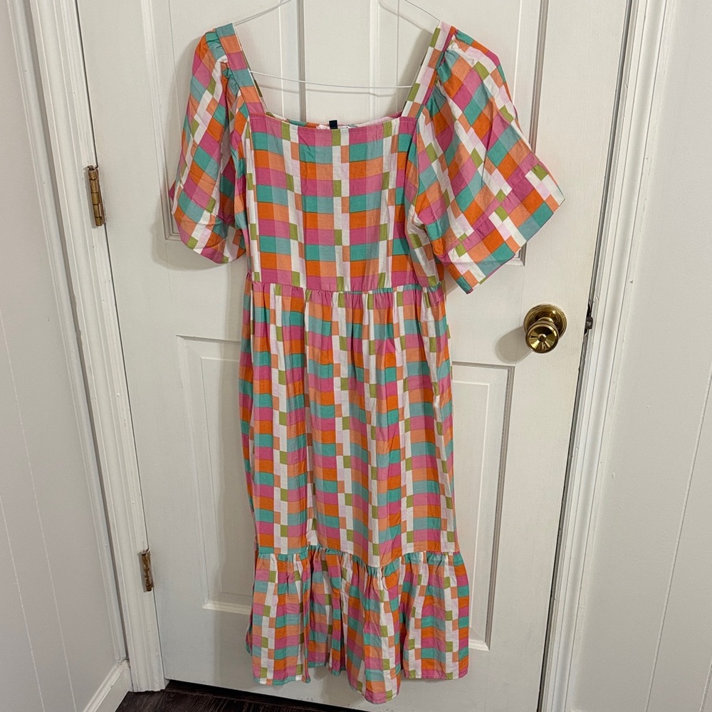 Colorful Checkered Women's Dress